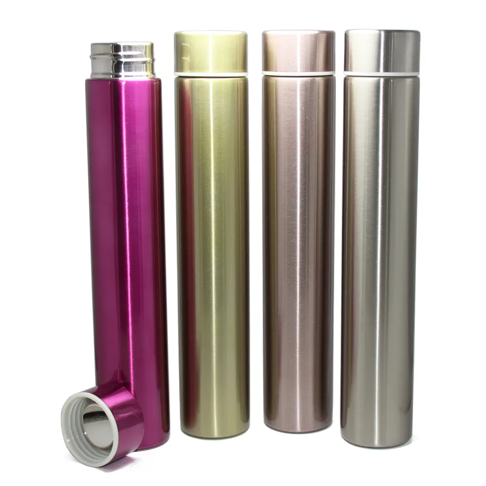 10oz Stainless Steel Long Thin Cup Bottle 280ml Portable Thermal Metal Warm Cold Water Bottle Vacuum Drinkware Bottle Water