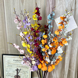 Bouquet de fleurs artificielles en soie Yixuan, orchidée dansante, décoration haut de gamme pour la maison, arrangement floral pour mariage - Product Image 1