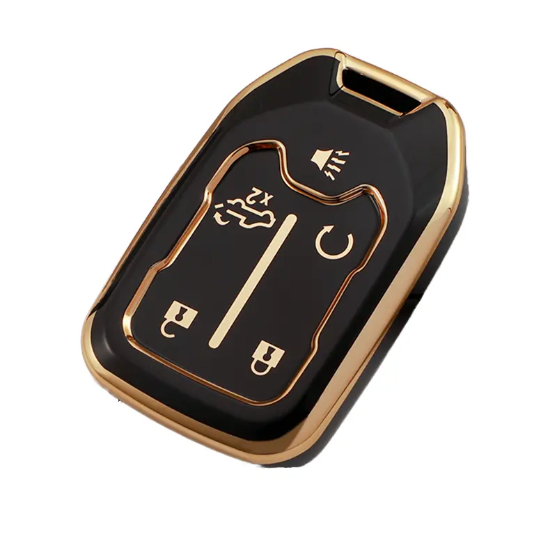 Portachiavi portachiavi con portachiavi TPU custodia per chiavi auto per GMC Sierra terreno Acadia Chevrolet Tahoe 2015