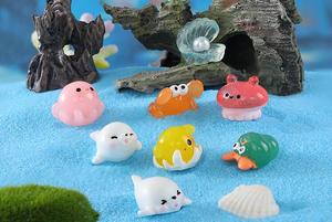 Accesorios de decoración de paisaje 3D animales marinos artesanía de resina miniatura estrella de mar pulpo adornos de resina - Product Image 6