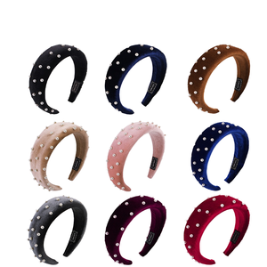 Fashional High Quality Fashion Casual <b>Pearl</b> Velvet <b>Headband</b> for Women - Product Image 4