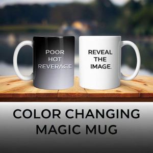 Mug en céramique 11 oz à changement de couleur, vente en gros d'usine Siy9131, tasses magiques à sublimation avec logo personnalisé - Product Image 2