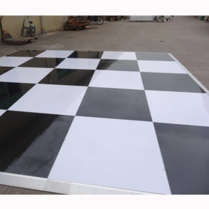 Piso de baile a cuadros en blanco y negro de alta calidad, usado en bodas, con nuevo diseño. - Product Image 1