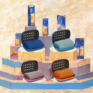 Nueva Toalla de Gimnasio Plegable de 90x30cm, Secado Rápido, Microfibra Suave, Diseño Deportivo, Estuche Portátil con Cierre - Product Image 3