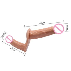 BAILE <span class=keywords><strong>Mini</strong></span> <span class=keywords><strong>gode</strong></span> double solide écologique et portable avec sangle de <span class=keywords><strong>ceinture</strong></span> pour couples lesbiens, en TPE, étanche IPX7, couleur FRESH - Product Image 5