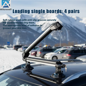 <span class=keywords><strong>Portaesquís</strong></span> Multiusos para Techo - Montaje con Ventosas, Bloqueable para Snowboard y Esquís (Sin Perforación) - Product Image 4