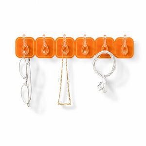 Crochets muraux auto-adhésifs multi-usages (lot <span class=keywords><strong>de</strong></span> 6) – Découpables, colorés, durables, sans perçage – Idéaux pour garde-manger, armoire, salle <span class=keywords><strong>de</strong></span> bain, serviettes et peignoirs - Product Image 1