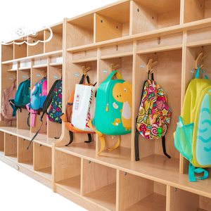 Muebles de Madera Modernos para Guardería, Serie Childhood Ranch, Armario para Mochilas Escolares, para Uso Comercial Preescolar - Product Image 1