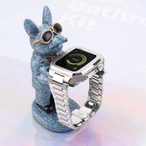 Nuova custodia di lusso per modifica cinturino in acciaio inossidabile per Smart 42/44mm custodia per orologio per <span class=keywords><strong>Apple</strong></span> Series 7 6 5 <span class=keywords><strong>SE</strong></span> cinturino - Product Image 6