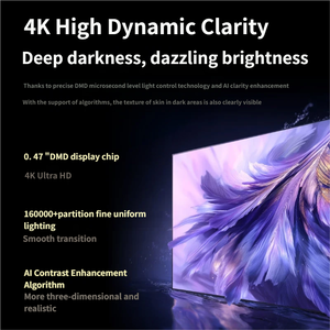 Ultra Short Throw Laser 4k <b>Projector</b> JMGO O2 Pro 2000 CVIA Lumens 110% BT.2020 Eye-Care 6-Axis Correction <b>Android</b> TV - Product Image 4