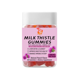 Gummies de Chardon-Marie Personnalisées en Usine avec Racine de Pissenlit, Racine de Kudzu et Zinc pour Soutenir la Détoxification et la Peau Saine - Product Image 1