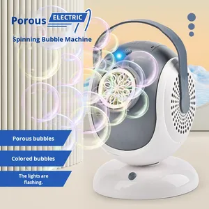Máquina de burbujas de escenario giratorio eléctrico completamente automático Maleta de plástico transfronteriza de varios orificios con un clic para fiestas - Product Image 2