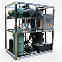 Machine à glace industrielle monophasée de 1 tonne, 220V 50Hz, refroidissement par air, compresseur, capacité de 500 kg pour site de production de glace en zone rurale