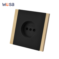 Enchufe de Pared WESA 16A, 1 Tomacorriente, Diseño Moderno y Lujoso, Enchufe Europeo