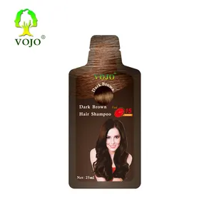 2021 Newest Hair Dye Product Henna Bherbal Extracted Fast Dye Hair Colour Shampoo Indian VOJO Black Hair Permanent Easy Coloring