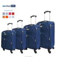 Valise extensible de haute qualité avec fermeture éclair, bagages imperméables en Oxford, ensemble de 4 valises à roulettes en EVA et polyester souple, tailles 20, 24, 28, 32 pouces