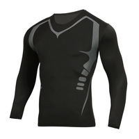 T-shirt de compression personnalisé pour homme – Élastique, séchage rapide, course à pied, basketball, sous-vêtement technique, fitness, collant de sport
