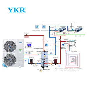 2021 R32 YKR ısı pompası 7KW 14KW 21KW Bomba de kalor Pompe bir Chaleur Warmepumpe invertör hava kaynaklı ısı pompası ile WiFi