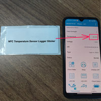 Étiquettes autocollantes de capteur de température RFID UHF NFC passif en matériau PET pour la logistique des sacs de sang en chaîne du froid