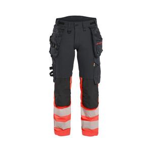 BLAKLADER - 702516489955D25 Women’s Hi-Vis <b>trousers</b> 4-way <b>stretch</b> <b>Black</b>/Red hi-vis - EAN 7330509929469 HI-VIS WORKWEAR - Product Image 5