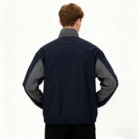 Veste bomber réversible vintage écologique à rayures fines en toile personnalisée Neohope pour hommes