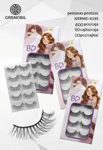 Ciglia Finte 8D Effetto Visone Crewel, 5 Paia, Fascia Trasparente Invisibile, Effetto 3D, Ciglia a Striscia Intera - Product Image 3