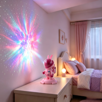 Lampe de Projection LED ABS Simple et Adorable en Forme de Figurine pour Décoration Intérieure, Améliorant l'Atmosphère avec Effet de Projection