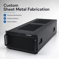 Châssis de serveur AI ventilé en maille nid d'abeille, fabriqué en tôle CNC de précision TZR, revêtement noir en poudre, châssis rackable