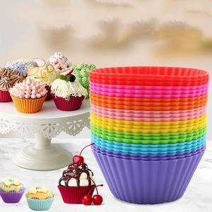 Moules à cupcakes en silicone réutilisables antiadhésifs, moules à muffins, moules à gâteaux - Product Image 2