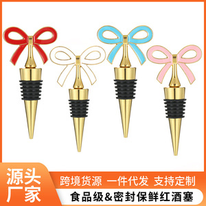 <b>Bow</b> Tie Wine Bottle Stopper Gold Silicone Sealing Stopper For Party Freshness Preservation - Product Image 5