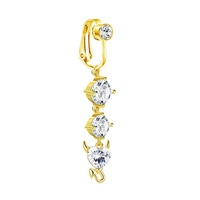 Gaby – faux piercing pour le ventre, anneau de ventre à clip, fleur, non piercing, anneau de nombril, bijoux de mode