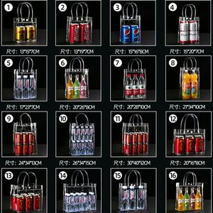Wholesale Custom Pvc <b>Plastic</b> Shopping Bag With Logo Gift Transparent Handle <b>Totes</b> Storage Bags Packing - Product Image 2