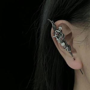 Pendientes de Oreja Estilo Vintage Oscuro con Plumas de Ángel y Demonio, Diamantes, Tipo Piercing, Gótico Punk, Joyería - Product Image 4