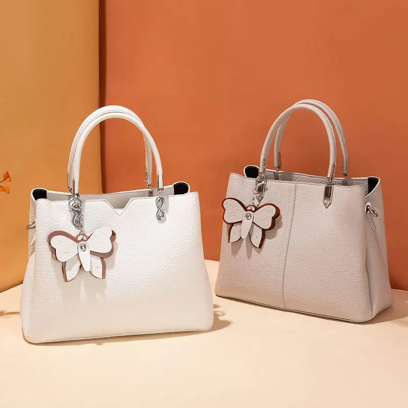 Borse a mano da donna 2024 di lusso elegante in pelle Litchi borsa personalizzata con Logo borse da donna personalizzate