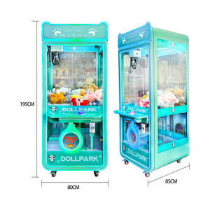 Giải thưởng Arcade thương mại gấu trúc nhìn kim loại Máy bán hàng tự động đồ chơi sang trọng vuốt cần cẩu trung tâm trò chơi đồng tiền hoạt động máy Tiếng Anh - Product Image 4