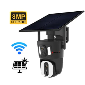 Outdoor Segurança PTZ Rede Câmera CCTV P2P 4MP Sem Fio Solar Power WIFI Câmera