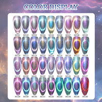 Nouveau Kit de Gel Holographique 9D Effet Œil de Chat Tendance, Gel UV Magnétique Double Lumière pour Ongles, Sans HEMA, Usage Professionnel en Salon, Marque Privée OEM
