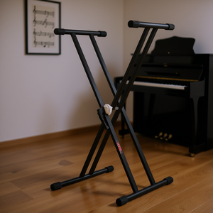 Support de piano électrique robuste de style DB Double X, réglable et portable, en métal, pour appareil musical - Product Image 2