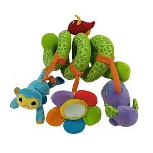 Brinquedos macios para bebê de alta qualidade, 0-12 meses, música, berço, carrinho, pendurado, espiral, brinquedo educativo, sensorial, chocalhos de cama