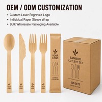 Couteau miniature en bambou biodégradable écologique de 140 mm pour le camping, les mariages, jetable