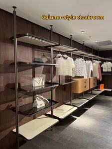 Étagère modulaire en verre léger montants en aluminium Système de particules de bois armoires suspendues montants Système vestiaire - Product Image 4