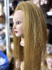 Tête de Mannequin en Cheveux Humains <span class=keywords><strong>Afro</strong></span> Ondulés Non-Remy pour Formation Coiffure et Cosmétologie, Perruques de 14 Pouces pour Femmes Noires - Vente en Gros - Product Image 4