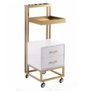 DP Usa Esthetician Spa Hair Tray Instrument Storage Equipment Steel Aluminum Mobile Rolling Wheel Stand Cart Beauty Salon Tro