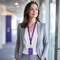 Porte-cartes et porte-badge en PVC imperméable tendance avec cordon détachable, économique et élégant pour femmes