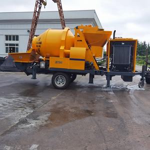 Mixer beton efisiensi kerja tinggi, Mixer beton Trailer mesin Diesel dan listrik dengan pompa 100m pipa Gratis - Product Image 3