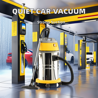 Aspirateur de voiture puissant, silencieux, super silencieux, 1500W, 30L, pour le nettoyage à sec et humide