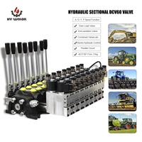 Hy-waloil DCV60 série 8 bobines, Section de poignée télécommandée, vanne directionnelle électro-hydraulique pour machines agricoles