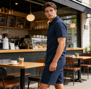 Nuova Camicia <span class=keywords><strong>Polo</strong></span> Estiva da <span class=keywords><strong>Uomo</strong></span> in Tessuto Jacquard, Edizione Sottile Casual Sportiva a Maniche Corte - Product Image 5