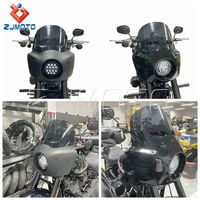 Kit de carénage de phare ABS noir pour Harley Dyna Street Bob FXDB 06-17
