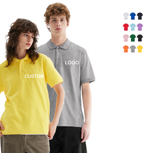 Polo personnalisé avec logo, col à revers, polo de golf, t-shirt en coton et polyester, manches courtes, polo pour homme, polo brodé uni - Product Image 1